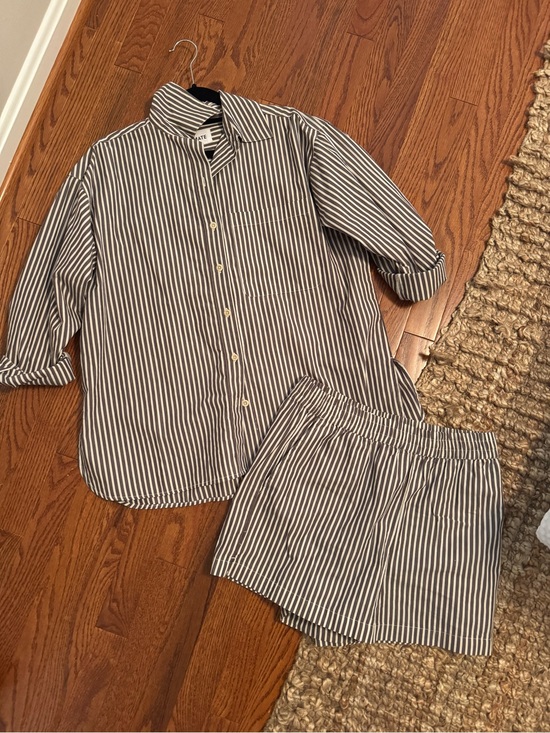 MATE the Label Tops - MATE the Label Striped Button Down and Shorts Set Small
